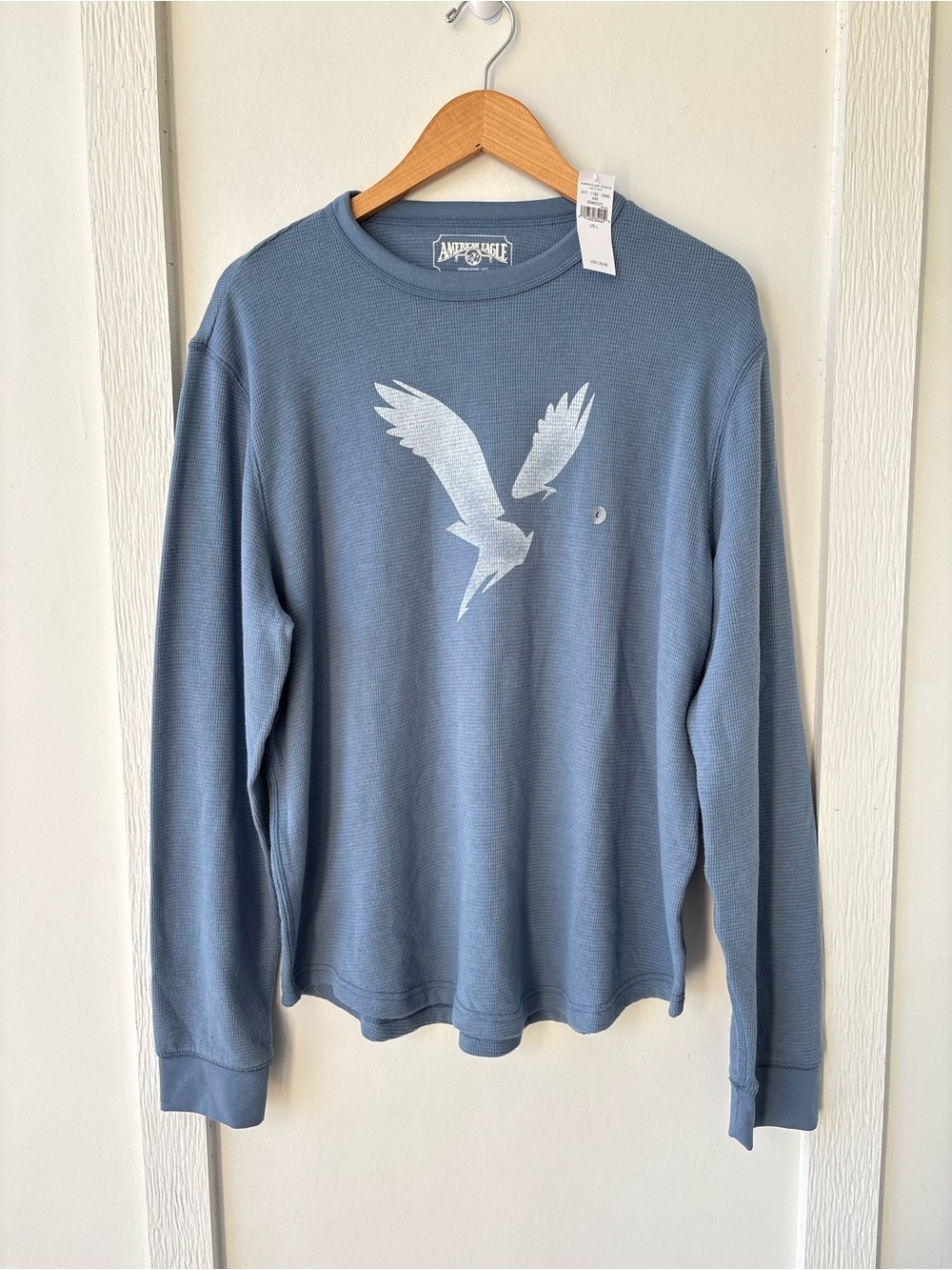 American Eagle Long Sleeve Super Soft Waffle Knit Large NWT - Picture 2 of 4
